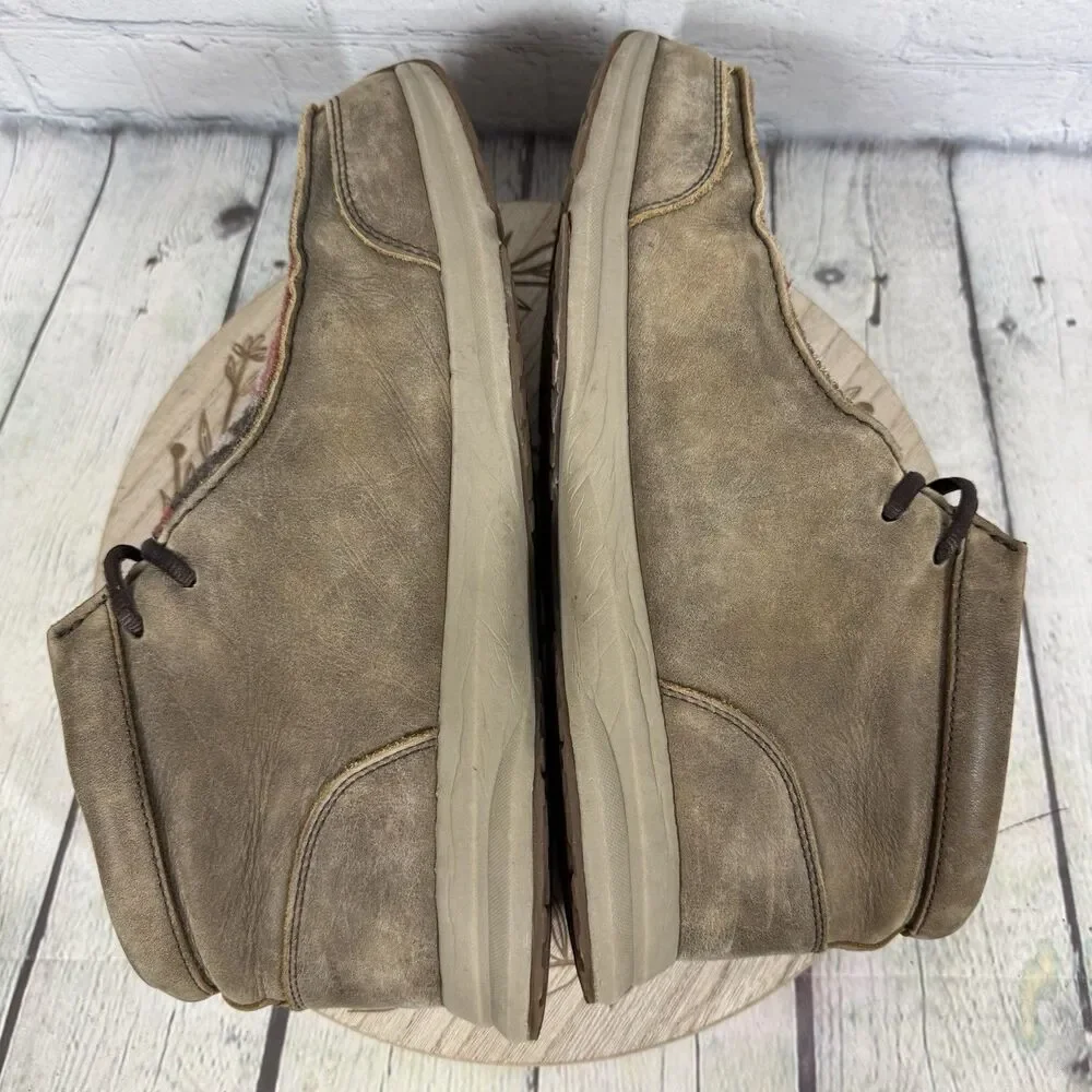 Ariat Men's Leather Chukka Boots Size 10.5 EE Wide Brown Moc Toe Comfort